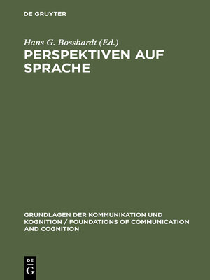 cover image of Perspektiven auf Sprache